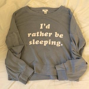 Blue-gray casual sweatshirt